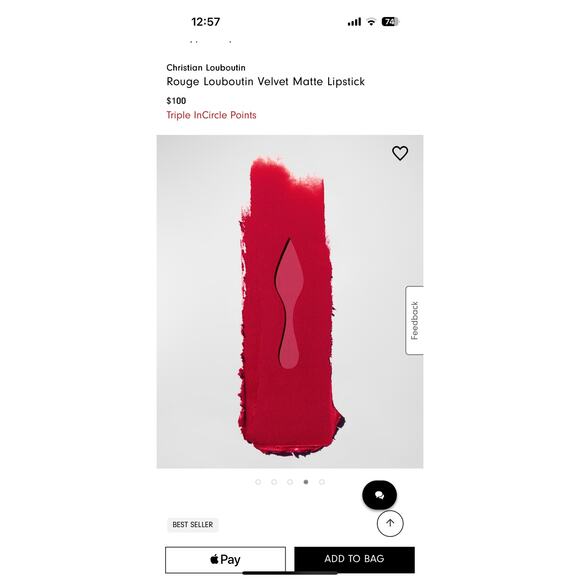 Christian Louboutin Rouge Louboutin 001 Velvet Matte Lipstick NEW - Picture 4 of 10